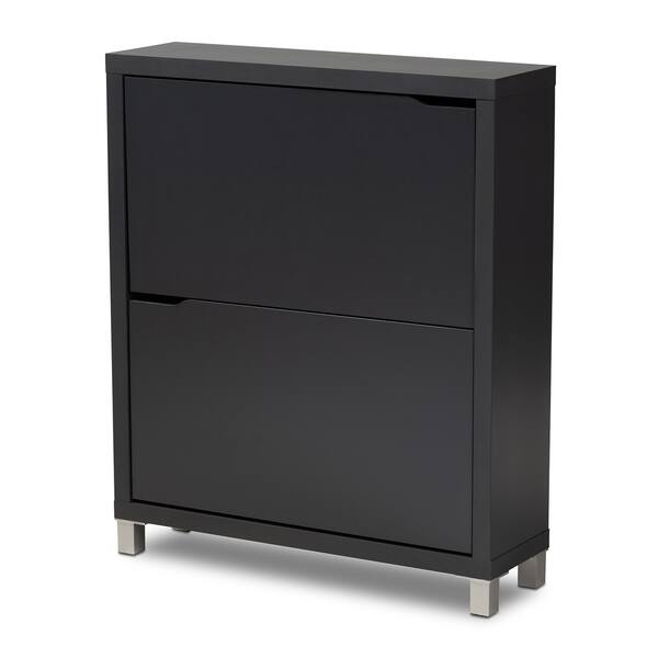 Shop Baxton Studio Contemporary Shoe Storage Cabinet With 4 Fold Out Racks On Sale Overstock 28046189