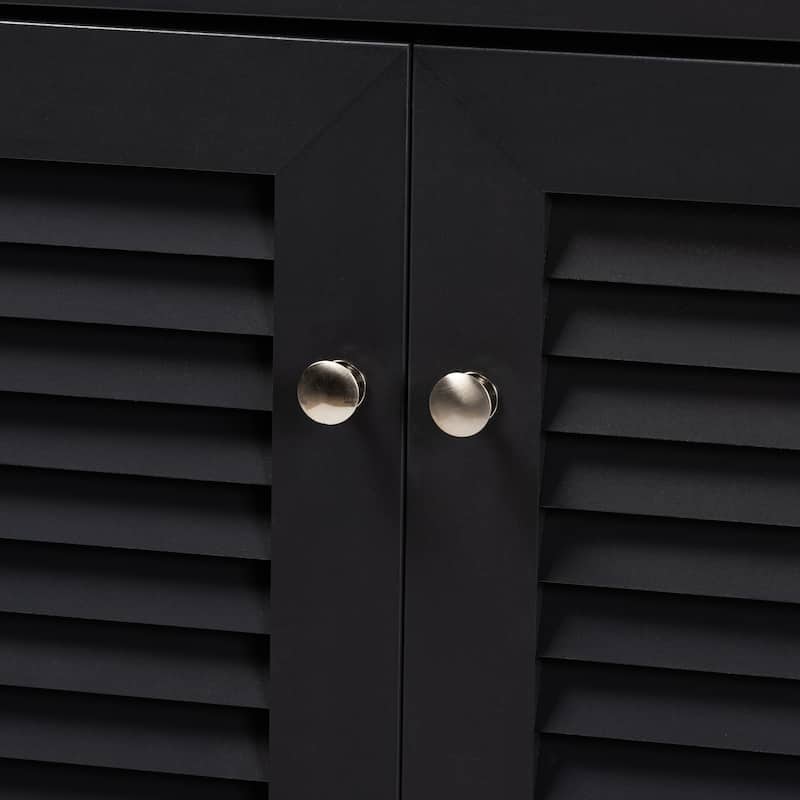 Contemporary 5-shelf/1-drawer Wood Shoe Storage Cabinet
