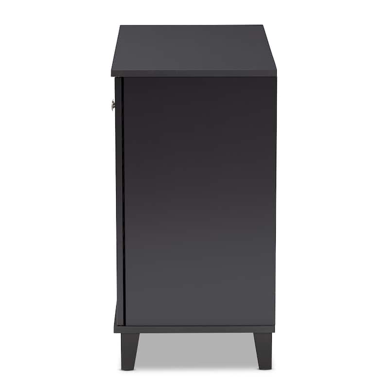 Copper Grove Zdolbuniv Dark Grey 4-shelf Shoe Storage Cabinet