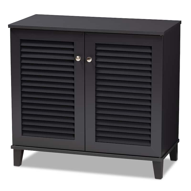 Copper Grove Zdolbuniv Dark Grey 4-shelf Shoe Storage Cabinet
