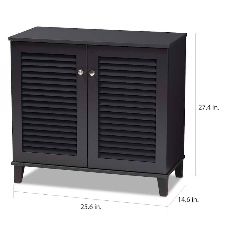 Copper Grove Zdolbuniv Dark Grey 4-shelf Shoe Storage Cabinet
