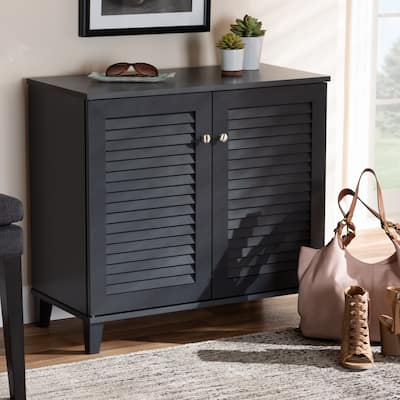 Copper Grove Zdolbuniv Dark Grey 4-shelf Shoe Storage Cabinet