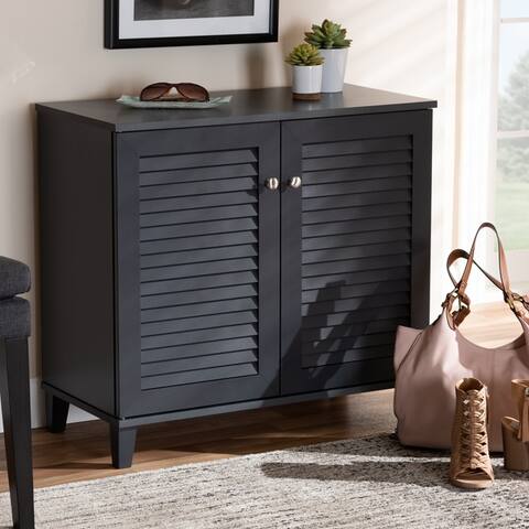 Copper Grove Zdolbuniv Dark Grey 4 Shelf Shoe Storage Cabinet By