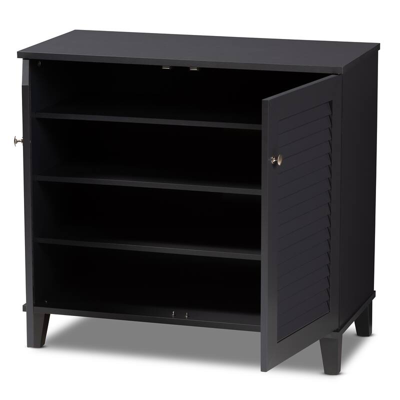 Copper Grove Zdolbuniv Dark Grey 4-shelf Shoe Storage Cabinet