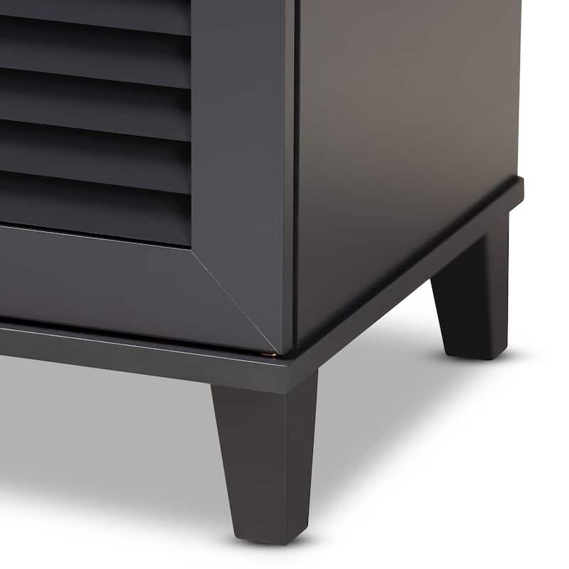 Copper Grove Zdolbuniv Dark Grey 4-shelf Shoe Storage Cabinet