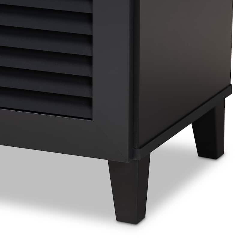 Copper Grove Zdolbuniv Dark Grey 4-shelf Shoe Storage Cabinet