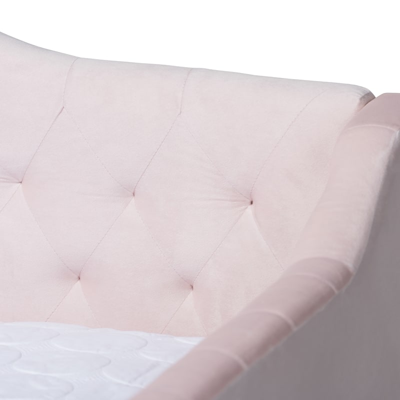 Copper Grove Koziatyn Contemporary Velvet Daybed with Trundle