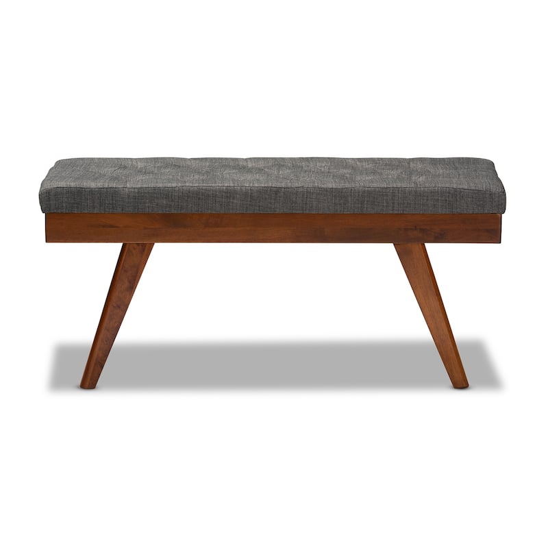 Carson Carrington Idsjon Mid-century Fabric Dining Bench