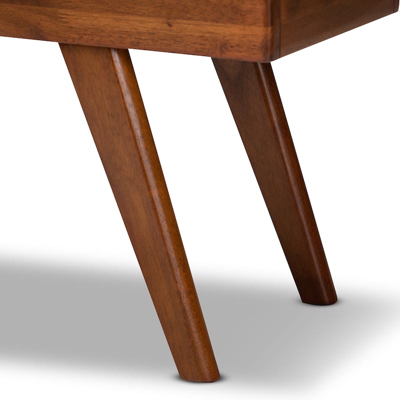 Carson Carrington Idsjon Mid-century Fabric Dining Bench