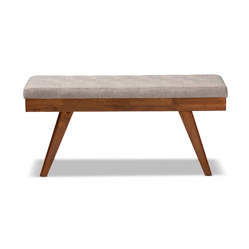 Carson Carrington Idsjon Mid-century Fabric Dining Bench