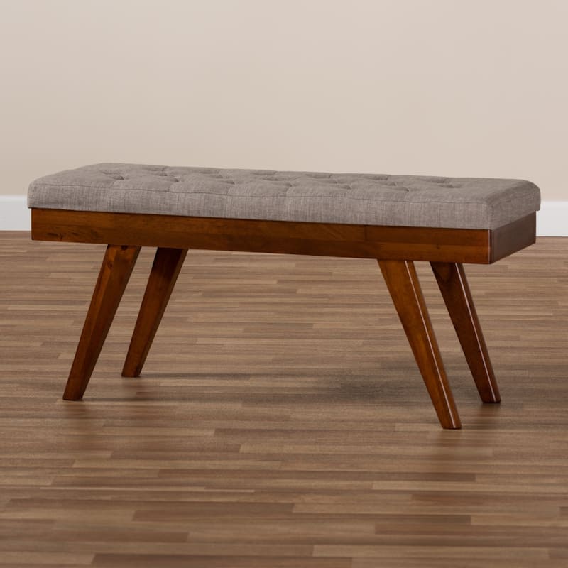 Carson Carrington Idsjon Mid-century Fabric Dining Bench