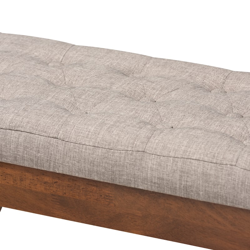 Carson Carrington Idsjon Mid-century Fabric Dining Bench