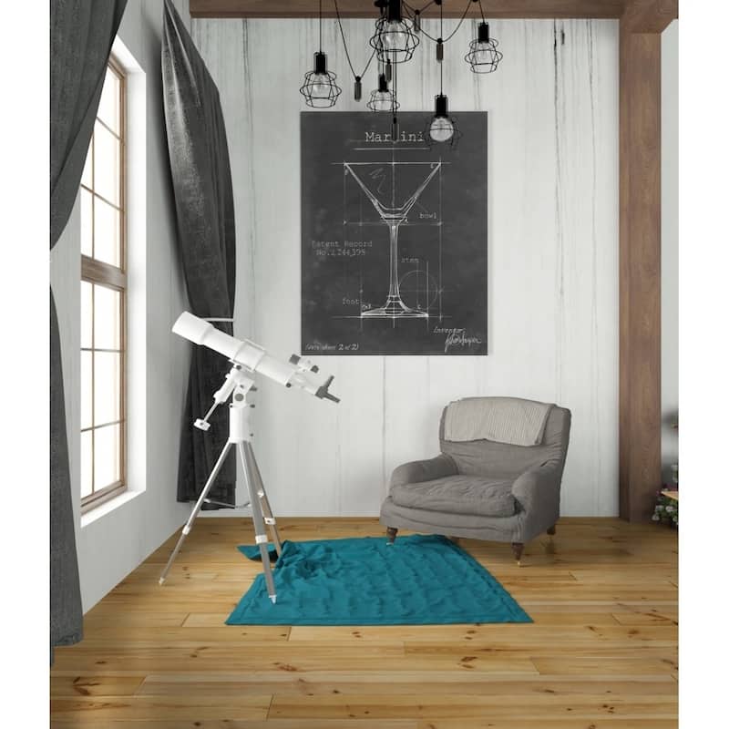 Epic Graffiti 'Barware Blueprint V' by Ethan Harper Giclee Canvas Wall Art, 12"x16"