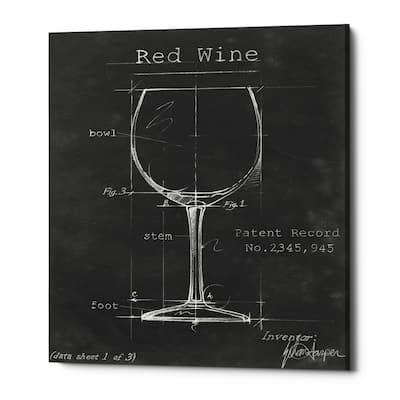 Epic Graffiti 'Barware Blueprint III' by Ethan Harper Giclee Canvas Wall Art, 12"x16"