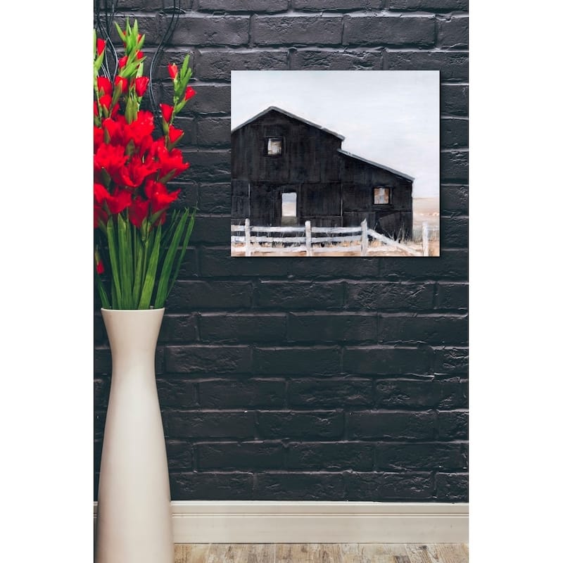 Epic Graffiti 'Black Barn I' by Ethan Harper Giclee Canvas Wall Art, 16"x12"