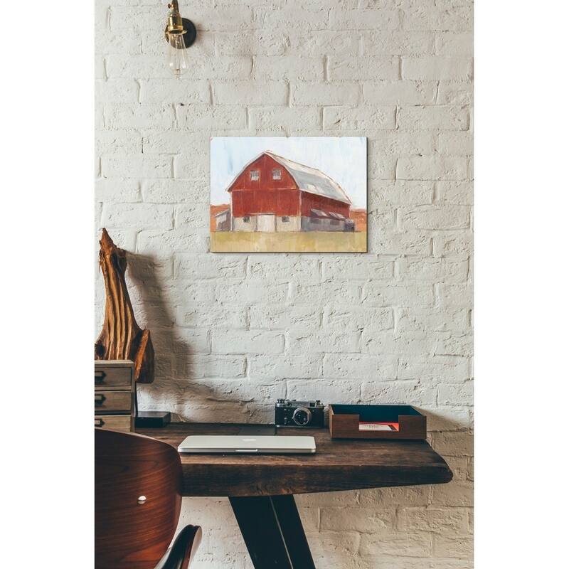 Epic Graffiti 'Rustic Red Barn II' by Ethan Harper Giclee Canvas Wall Art, 16"x12"