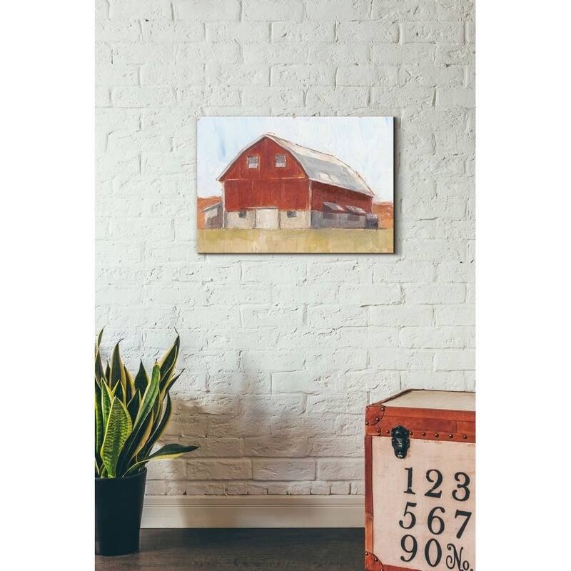 Epic Graffiti 'Rustic Red Barn II' by Ethan Harper Giclee Canvas Wall Art, 16"x12"