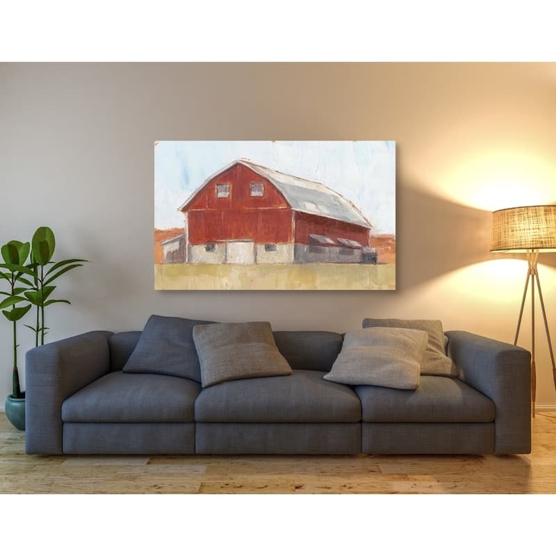 Epic Graffiti 'Rustic Red Barn II' by Ethan Harper Giclee Canvas Wall Art, 16"x12"