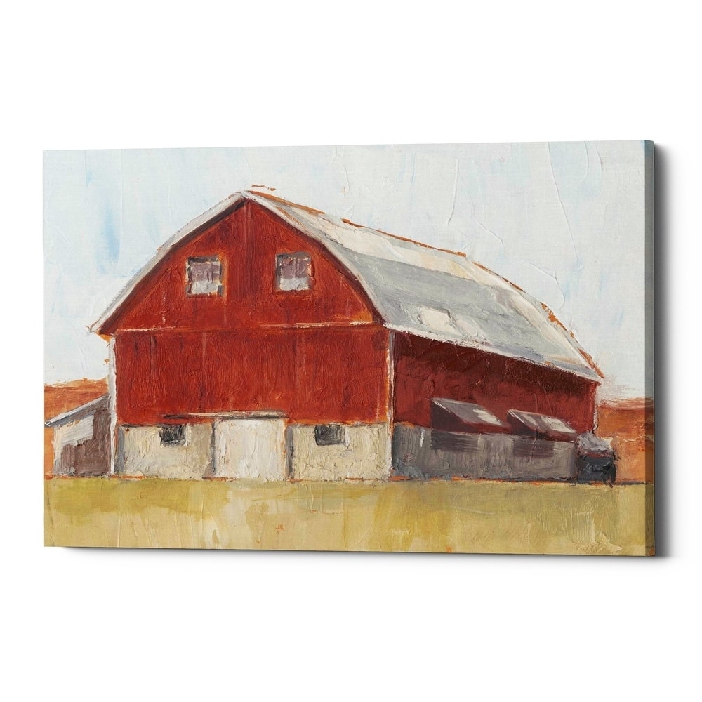 Epic Graffiti 'Rustic Red Barn II' by Ethan Harper Giclee Canvas Wall Art, 16"x12"