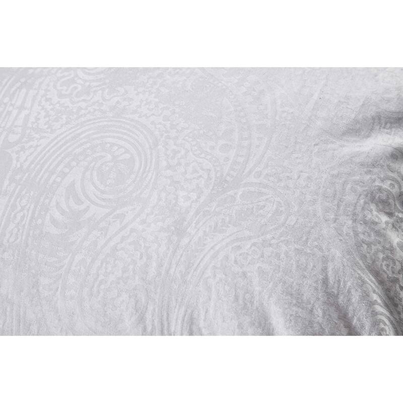 Wesley Mancini Collection Down Blend Jacquard Gusseted Pillow - White