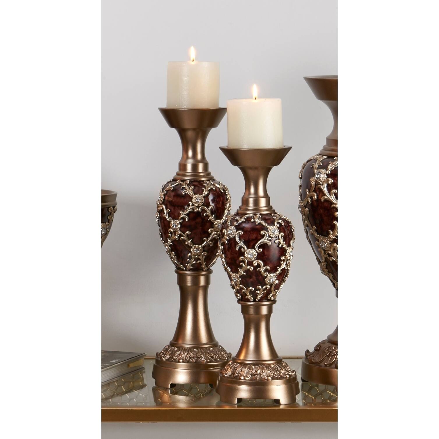 14 In, 16 In Curvae Stencils Candleholder Set Of 2 - On Sale - Bed Bath 