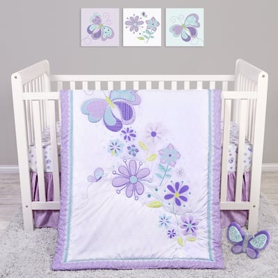 Butterfly Meadow 4 Piece Crib Bedding Set