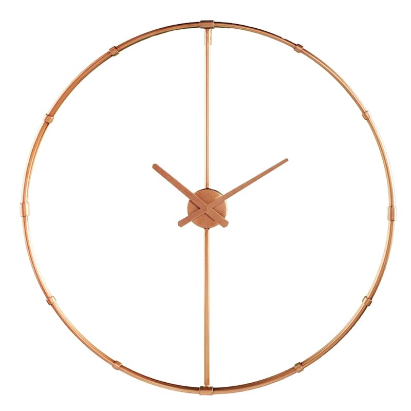 SEI Furniture Dexdale Contemporary Gold Large Metal Clock