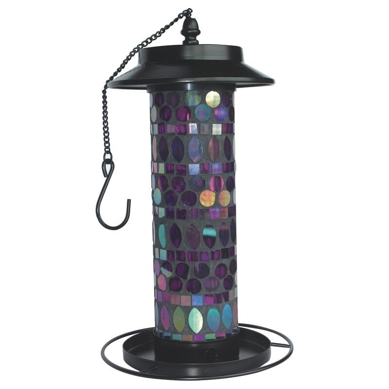 Shop Sun Ray Amethyst Mosaic Solar Bird Feeder On Sale