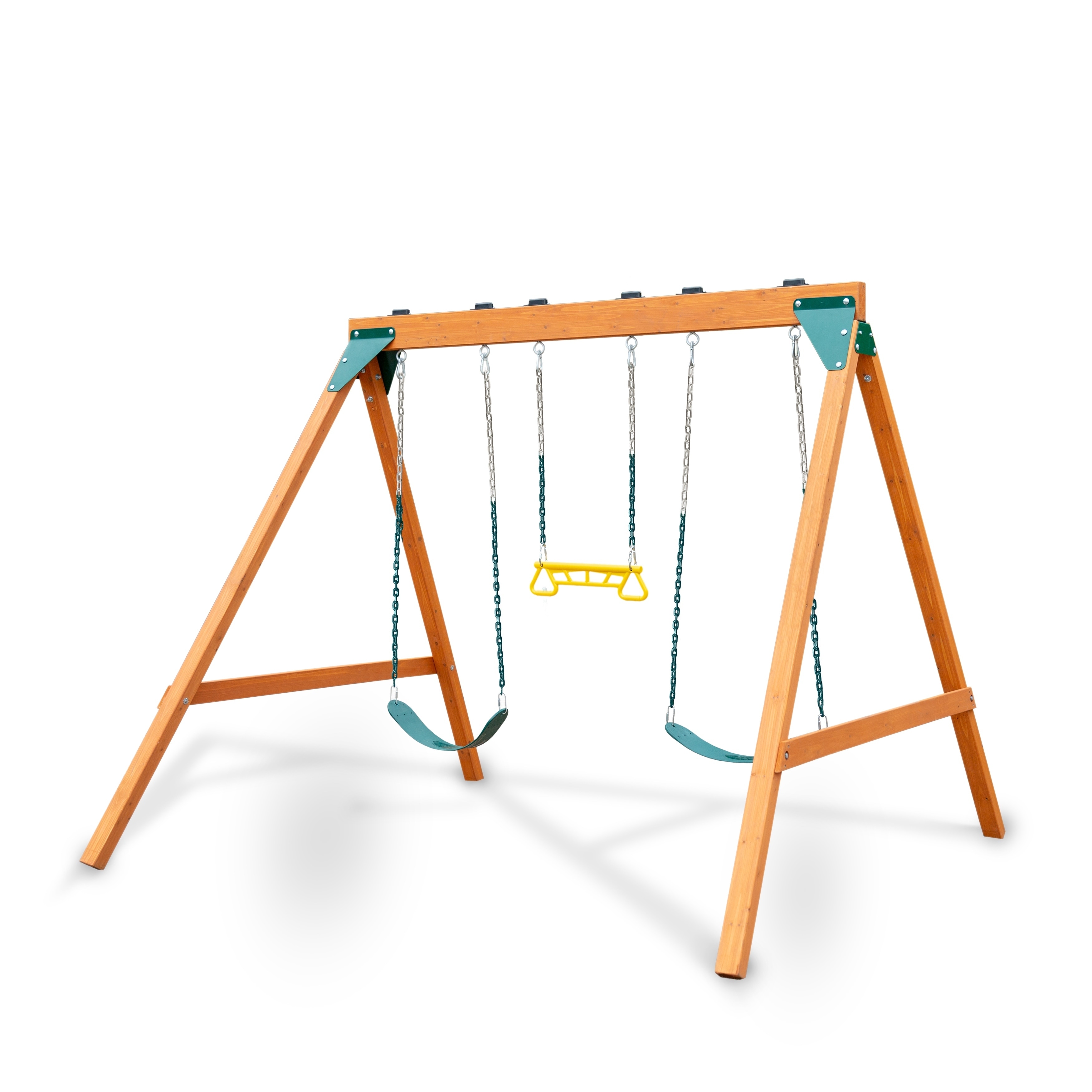 2 swings and slide set