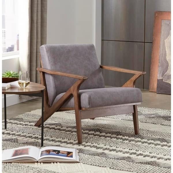 Simple Living Bianca Mid-century Modern Wood Chair - Grey