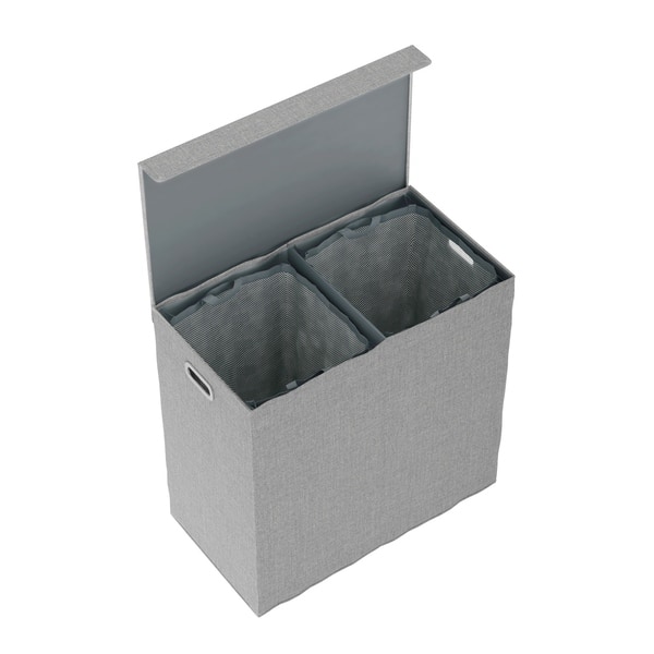 Double Laundry Hamper With Lid Two Sided Sorter And Double Laundry Hamper With Lid
