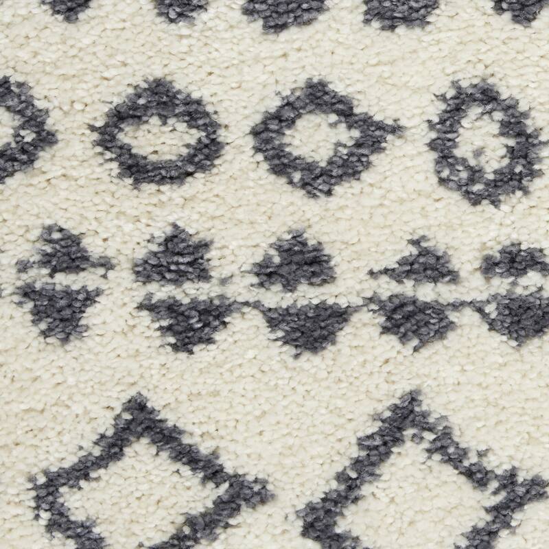 Nourison Moroccan Marrakesh Shag White Area Rug