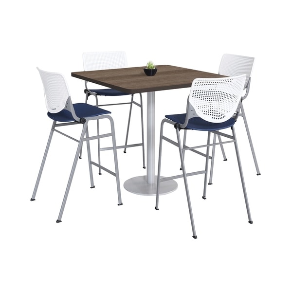 KFI KOOL Bistro Table & Chair set, Teak Table Top