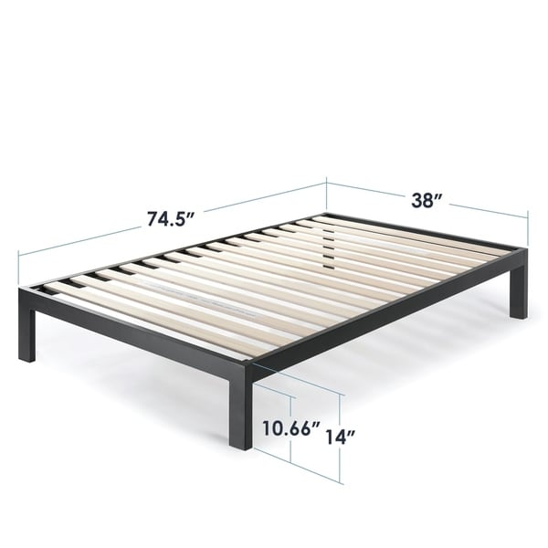 JustMallet 14 Inch Heavy Duty Steel Platform Bed Frame By Crown Comfort ...