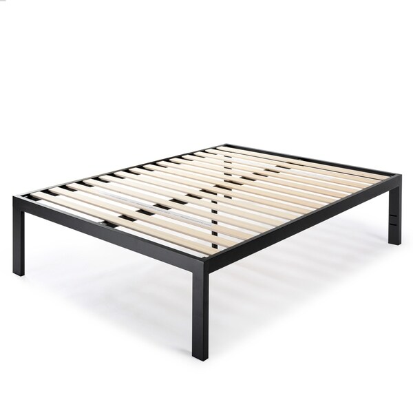 Crown Comfort JustMallet Black Frame 18 inch Heavy Duty Steel Platform Bed by Twin