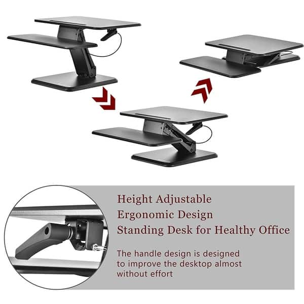 Shop Modern Luxe Adjustable Standing Computer Desk With Keyboard