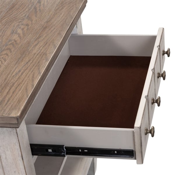 Shop Liberty White 1 Drawer Nightstand With Charging Station On