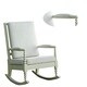 preview thumbnail 3 of 4, Taylor & Olive Hydrangea White Wood Rocking Chair with Cushions