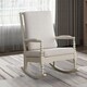 preview thumbnail 6 of 4, Taylor & Olive Hydrangea White Wood Rocking Chair with Cushions