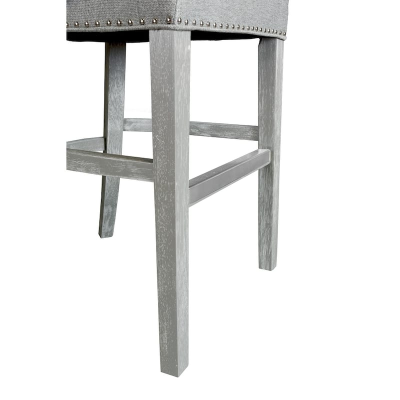 Bella Modern Grey Upholstered Dining Room Barstool