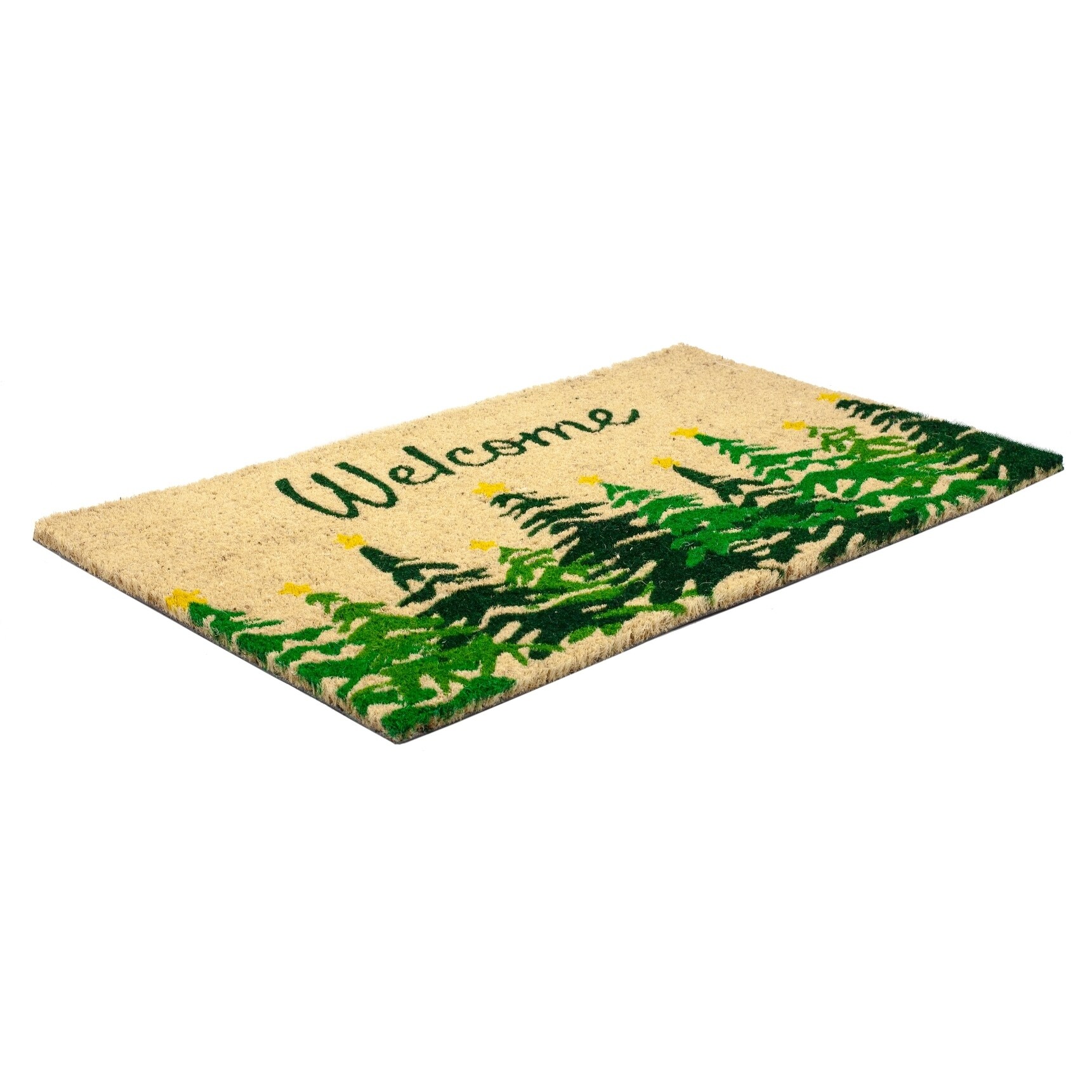 Shop Winter Fir Coir Doormat With Backing 17 X 28 Free Shipping