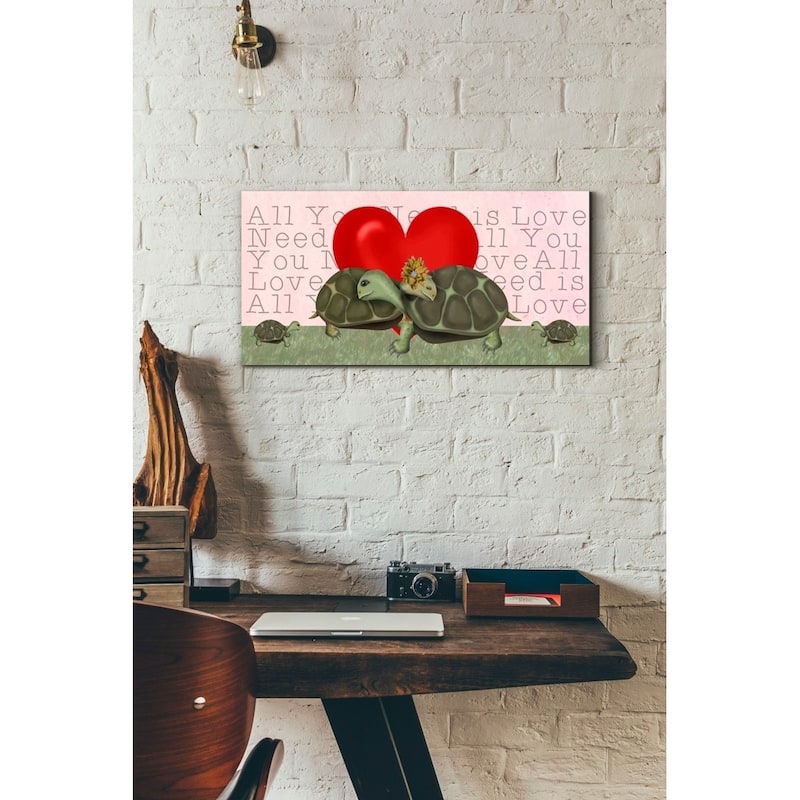 Epic Graffiti 'Love is in the Air Collection H' by Fab Funky Giclee Canvas Wall Art, 24"x12"