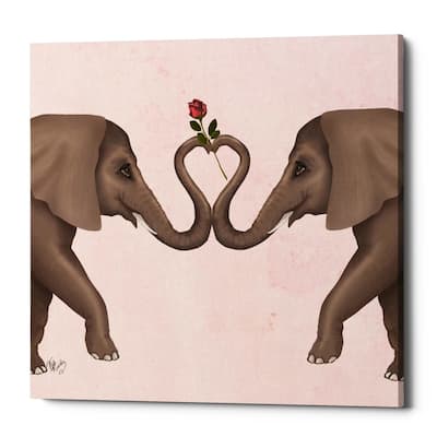 Epic Graffiti 'Love is in the Air Collection C' by Fab Funky Giclee Canvas Wall Art, 12"x12"