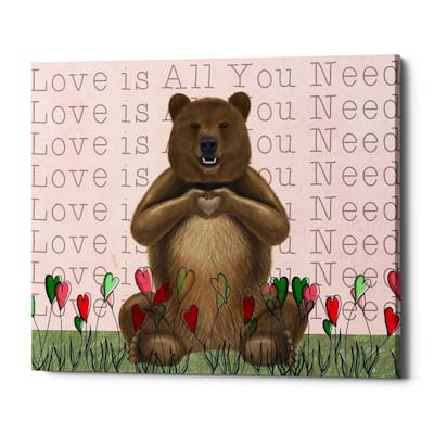 Epic Graffiti 'Love is in the Air Collection A' by Fab Funky Giclee Canvas Wall Art, 16"x12"