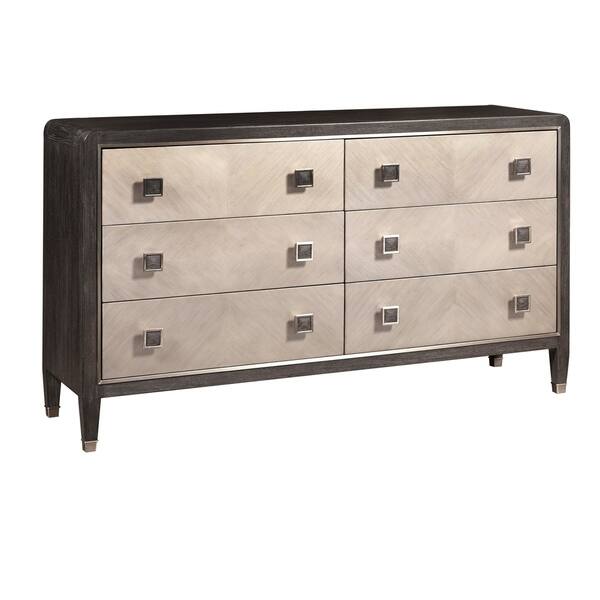 Shop Biscayne Retro Modern Dark Oak 6 Drawer Dresser On Sale