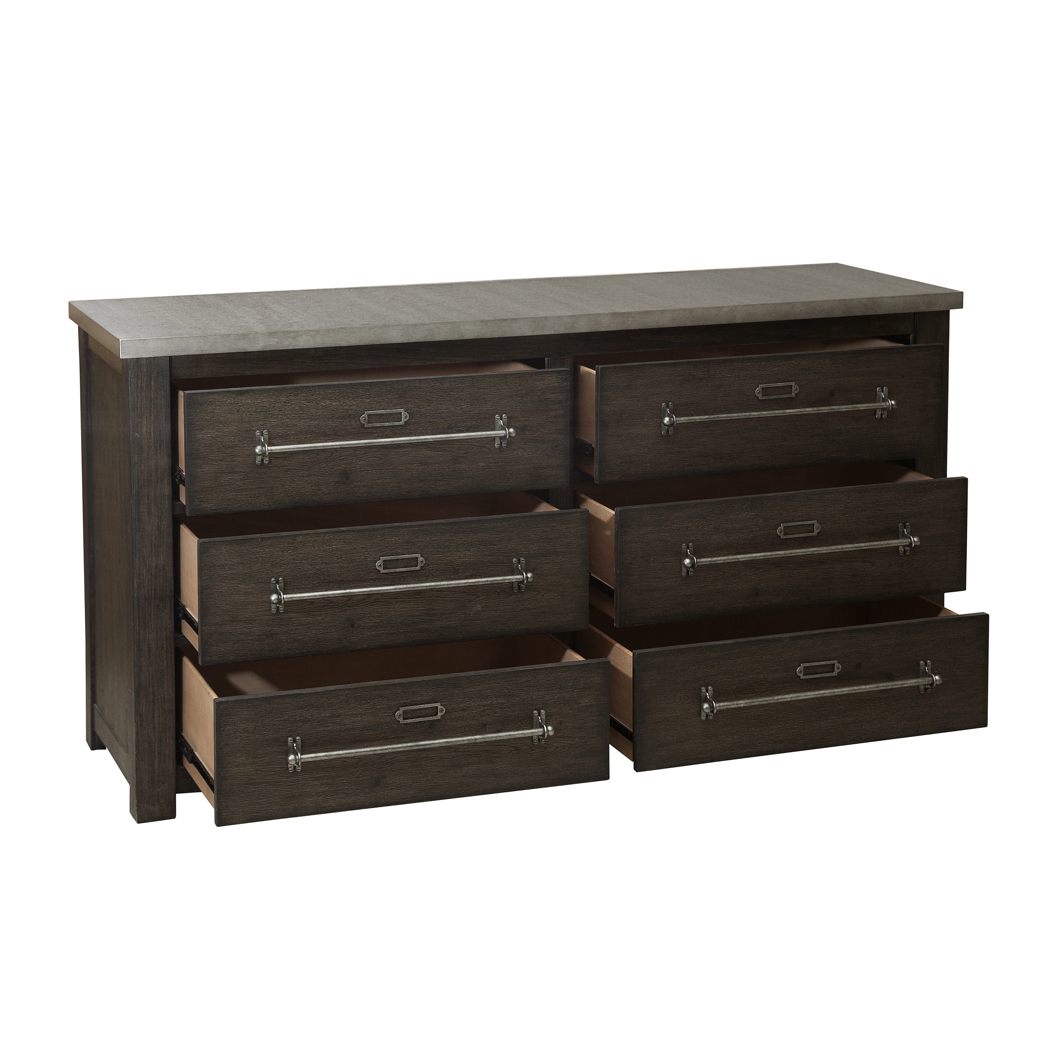 Shop Sellers Modern Farmhouse Vintage Dark Oak Dresser With Metal