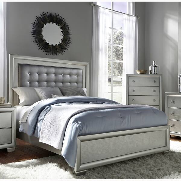 Shop Ibiza Silver Upholstered Tufted Headboard Overstock 28067614