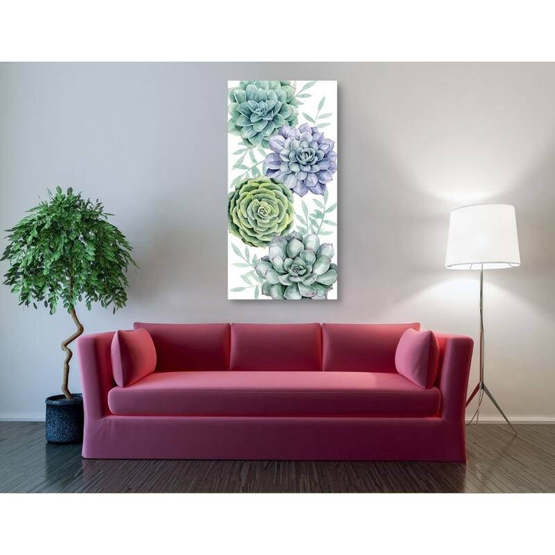 Epic Graffiti 'Succulent Swatch Collection B' by Grace Popp Giclee Canvas Wall Art, 12"x24"