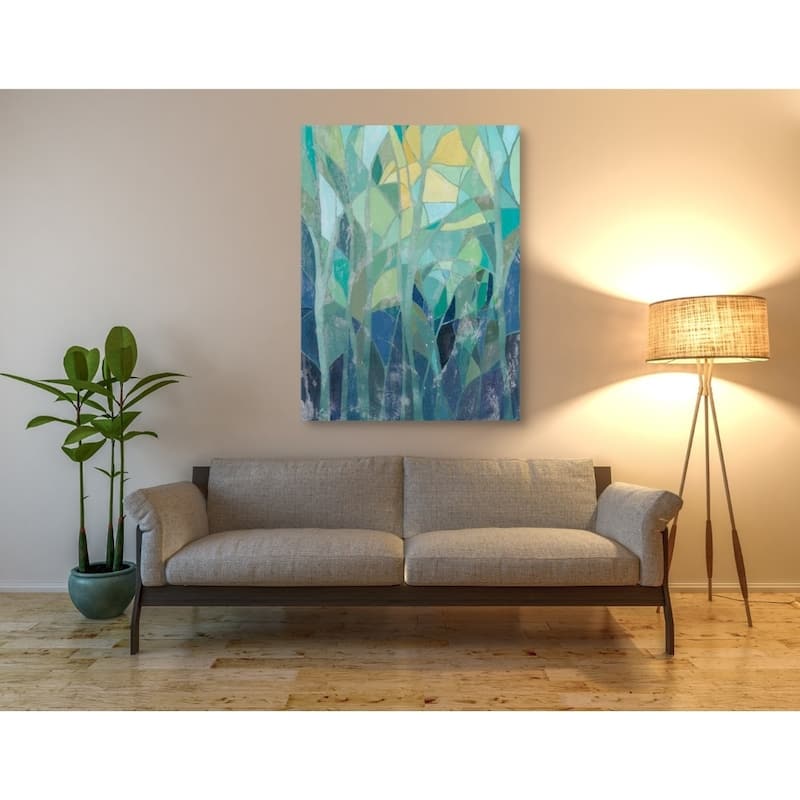 Epic Graffiti 'Stained Glass Forest I' by Grace Popp Giclee Canvas Wall Art, 12"x16"