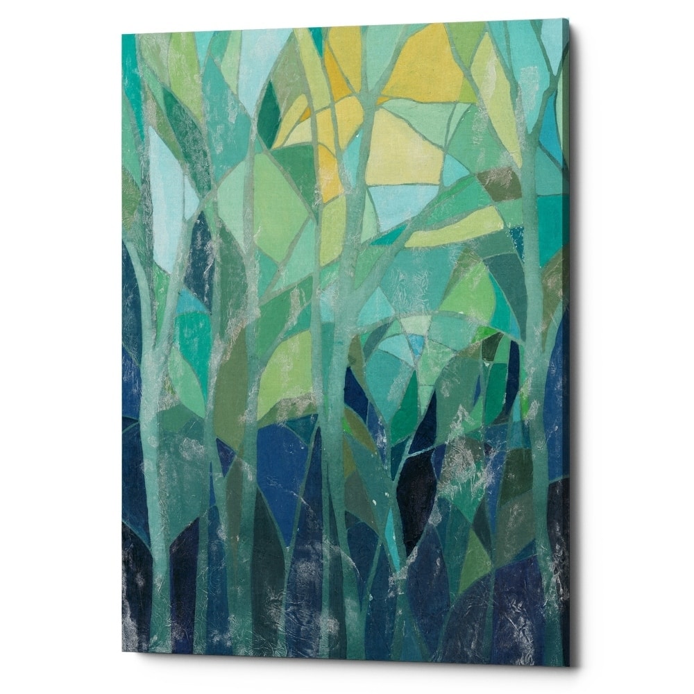 Epic Graffiti 'Stained Glass Forest I' by Grace Popp Giclee Canvas Wall Art, 12"x16"